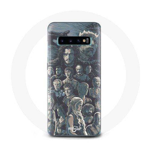 Coque Pour Samsung Galaxy S10 Edge Game Of Thrones Saison 8 Le Trône De Fer Affiche Personnages Fond Gris