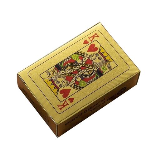 Jeu De Mini Cartes De Poker Imperméables En Plastique, Feuille D'or, Jeu De Société Pour Enfants Et Adultes, Jouets De Club De Fête En Famille, 1 Ensemble