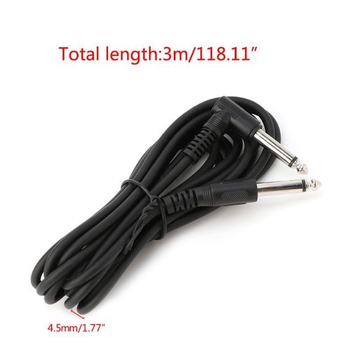 Câble Audio Pour Guitare, 3m/10 Pieds, 6.35mm, Prise Droite À Angle Droit, Accessoires De Remplacement, 1 Pièce