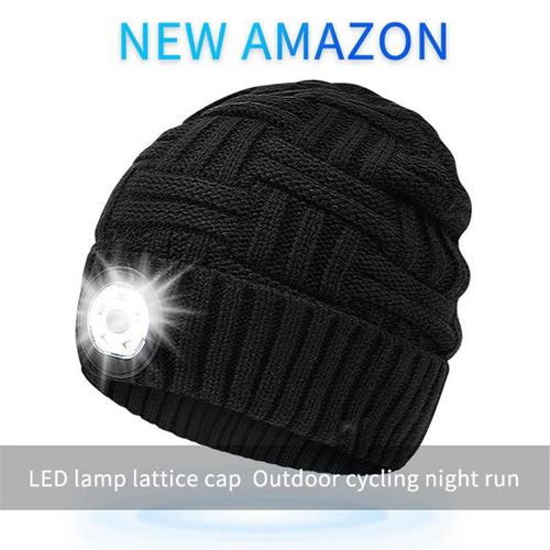 Lampe Frontale Tricotée À Led Pour Homme Et Femme, Chapeau Chaud, Léger, Coupe-Vent, Pour Sport En Plein Air, Escalade, Pêche, Cyclisme, Camping
