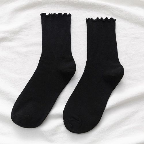Chaussettes Auriculaires En Bois Sauvage, Chaussettes Tubulaires, Bas Mignons Et Décontractés En Dentelle, Collection Printemps Et Automne