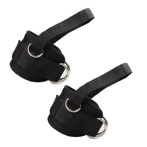 Sangles De Cheville Réglables À 4 Anneaux D, 1 Paire, Machine À Câble De Pied De Gymnastique, Fitness, Exercice De Fessier, Manchettes Rembourrées De Cheville, Accessoires