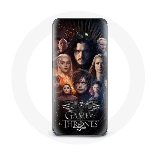 Coque Pour Samsung Galaxy A3 2016 Game Of Thrones Saison 8 Le Trône De Fer L'affiche De L'équipage Logo Aigle Gris