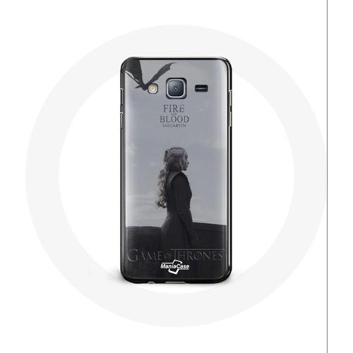 Coque Pour Samsung Galaxy A3 Game Of Thrones Saison 8 Daenerys Targaryen Feu Et Sang Le Trône De Fer Logo Gris