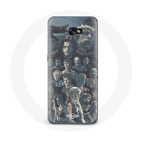 Coque Pour Samsung Galaxy A8 2016 Game Of Thrones Saison 8 Le Trône De Fer Affiche Personnages Fond Gris