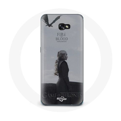 Coque Pour Samsung Galaxy A8 2016 Game Of Thrones Saison 8 Daenerys Targaryen Feu Et Sang Le Trône De Fer Logo Gris