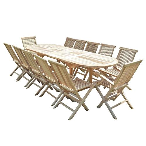 Salon De Jardin En Teck Henua 10 Chaises 2 Fauteuils