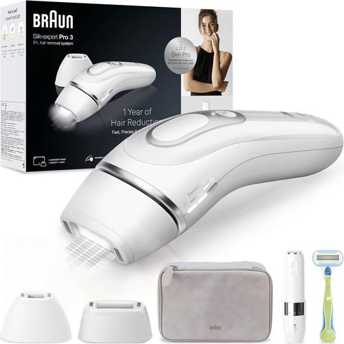 Épilateur À Lumière Pulsée Braun Silk·Expert Pro 3 Blanc/Argent Pl3136