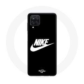 Coque Pour Samsung Galaxy A22 4g Nike Logo Blanc Fond Noir