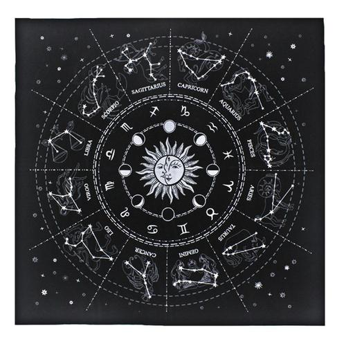 Nappe En Velours Pour Cartes De Tarot, 12 Constellations, Divination, Tissu D'autel, Jeu De Société, Astrologie, Fortune, Oracle, Tapis De Cartes, Au25 21