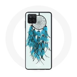 Coque Pour Samsung Galaxy A22 4g Attrape Rêve Bleu Fond Blanc