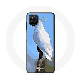 Coque Pour Samsung Galaxy A22 4g Cacatoès Perroquets Blanc Oiseaux