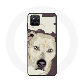 Coque Pour Samsung Galaxy A22 4g Chien De Pitbull Blanc