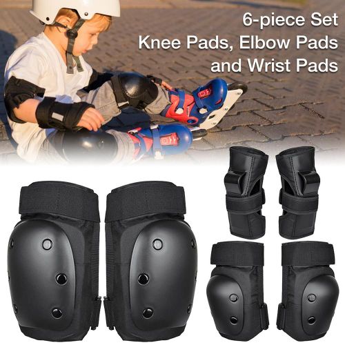 Genouillères Et Coudières, 6 Pièces, Kit De Protection, Protège-Poignets, Pour Skateboard, Cyclisme, Équitation