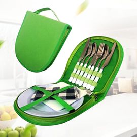 Ensemble d'ustensiles pour pique-nique en acier inoxydable, kit pour le