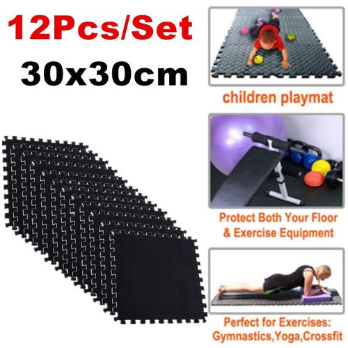 Tapis De Sol De Protection En Mousse Eva, 30x30cm, 12 Pièces, Pour Yoga, Fitness