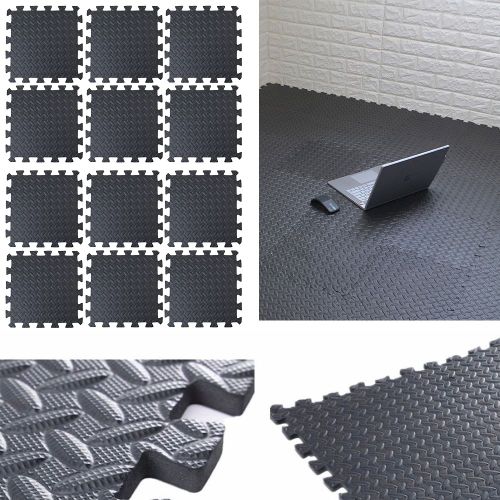 Tapis De Sport Antidérapant En Mousse Souple Eva 31x31cm, 12 Pièces, Épais, Anti-Choc, Pour Salle D'entraînement, Yoga