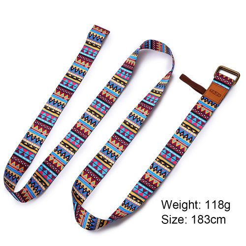 Sangle De Yoga Réglable, Élastique, Lavable, Sport, Anneau En D, Imprimé Coloré