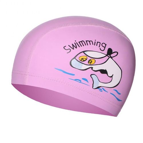 Bonnet De Natation En Pu Pour Enfants, Mignon, Impression De Dessin Animé, Imperméable, Respirant, Protège Les Oreilles, Chapeau De Piscine Pour La Natation