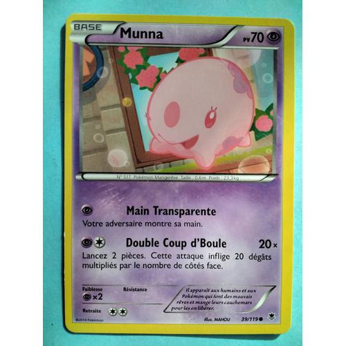 Carte Pokémon N° 517 Munna