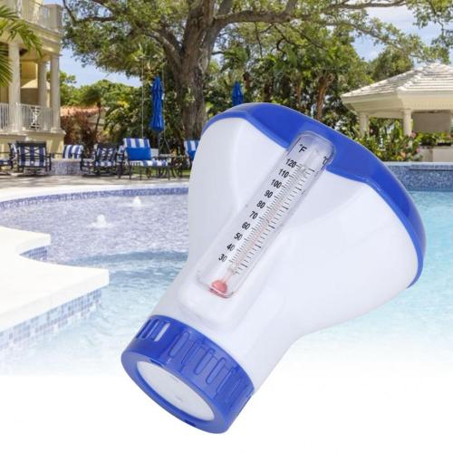 Distributeur de chlore chimique flottant pour piscine, accessoires de piscine, thermomètre, désinfection, pompe, applicateur automatique