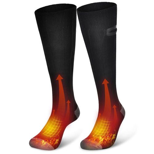 Chaussettes Chauffantes Électriques Pour Hommes Et Femmes, Avec Batterie De 4000mah, Pour Temps Froid, Pour Randonnée En Plein Air, Camping