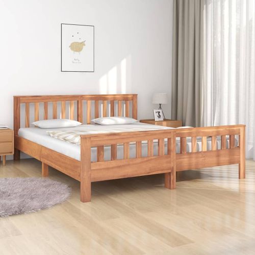 Vidaxl Cadre De Lit Bois De Teck Massif 160x200 Cm