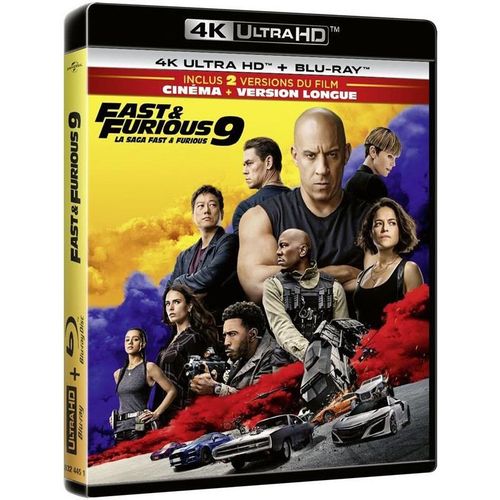 Fast & Furious 9 - 4k Ultra Hd + Blu-Ray - Film En Version Cinéma Et Version Longue