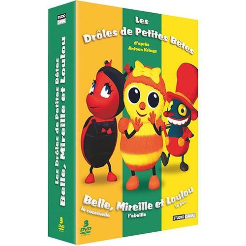 Les Drôles De Petites Bêtes - Coffret - Belle La Coccinelle + Mireille L'abeille + Loulou Le Pou - Pack