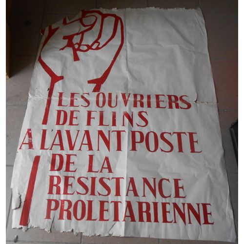 Affiche Les Ouvriers De Flins A L'avant Poste De La Résistance Prolétarienne