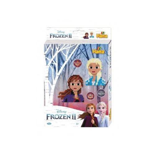 Boite Hama Reine Des Neiges Ii 2000 Perles A Repasser Midi + Plaque + Strass - Disney Frozen - Loisirs Creatifs