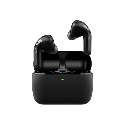 HyperX Cloud MIX Buds - Écouteurs sans fil avec micro - intra-auriculaire - fréquence/Bluetooth radio de 2,4 GHz - Suppresseur de bruit actif - noir