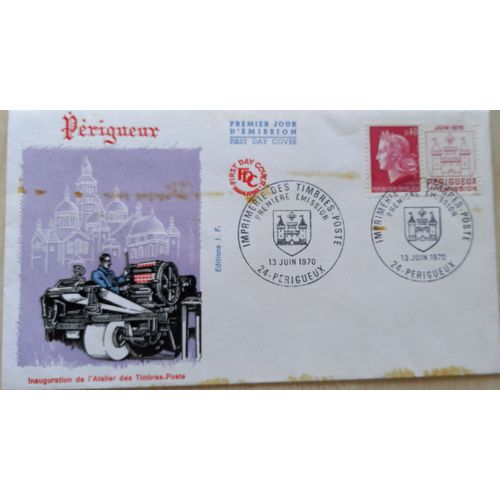 Enveloppe Premier Jour D'émission Oblitérée Le 13 Juin 1970
