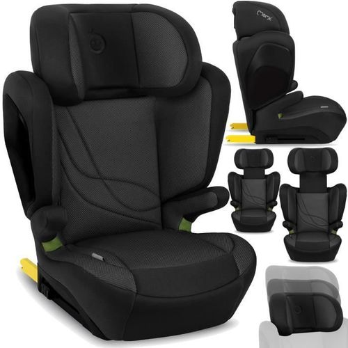 Momi Mei Siège Auto ¿ I-Size 100-150cm - Groupe 2/3 - Jusqu'à 36 Kg - Face Route ¿ Isofix - Noir