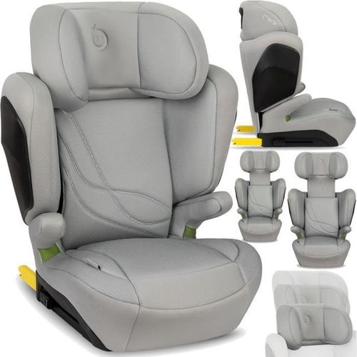 Momi Mei Siège Auto ¿ I-Size 100-150cm - Groupe 2/3 - Jusqu'à 36 Kg - Face Route ¿ Isofix - Gris