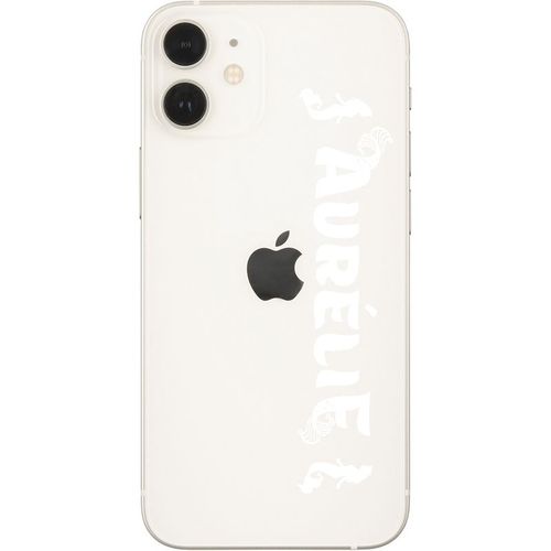 Coque Iphone 12 Pro Max Prenom Police 22 Blanc Et Sirene