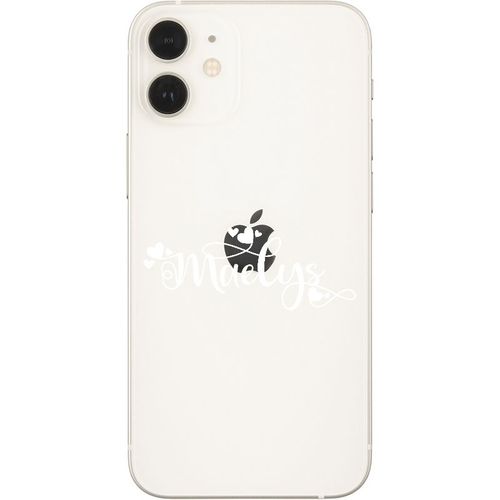 Coque Iphone 12 Pro Max Prenom Police 26 Blanc Et Coeur