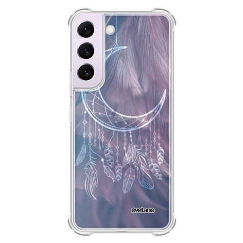 Coque Samsung Galaxy S21 Fe Silicone Antichocs Solides Coins Renforcés Protection Housse Transparente Lune Attrape Rêve Evetane