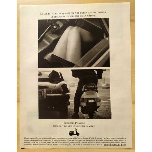 Publicité Papier - Scooter Peugeot De 1990