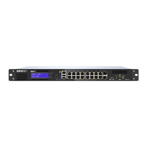QNAP QGD-1600 - Commutateur - intelligent - 4 x 10/100/1000 (PoE++) + 10 x 10/100/1000 (PoE+) + 2 x combo Gigabit SFP (PoE+) - Montable sur rack - AC