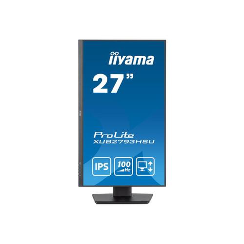 iiyama ProLite XUB2793HSU-B6 - Écran LED - 27" - 1920 x 1080 Full HD (1080p) @ 100 Hz - IPS - 250 cd/m² - 1000:1 - 1 ms - HDMI, DisplayPort - haut-parleurs - noir mat