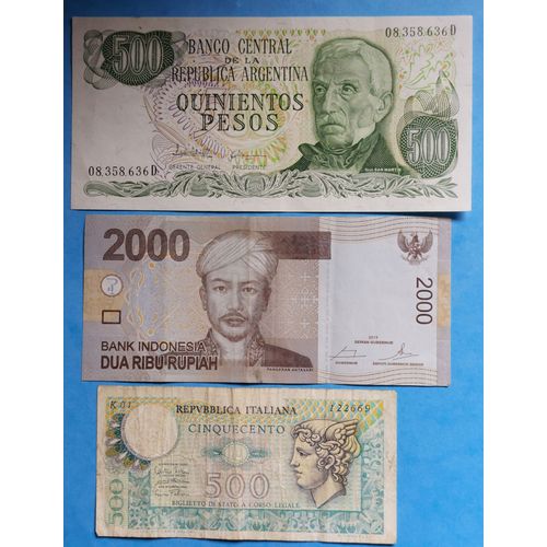 Billets Du Monde, Argentine, Indonésie, Italie