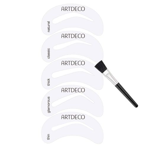 Eyebrow Stencils + Brush Applicateur (5pochoirs) - Artdeco - Set Pour Une Mise En Forme Parfaite Dessourcils 