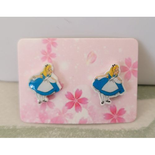 Boucles D'oreilles Clous Alice Au Pays Des Merveilles