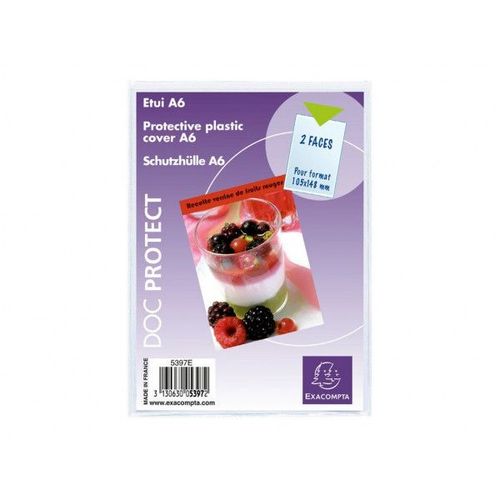 Etui De Protection Pour Document - A6 - Plastique - Transparent - Exacompta