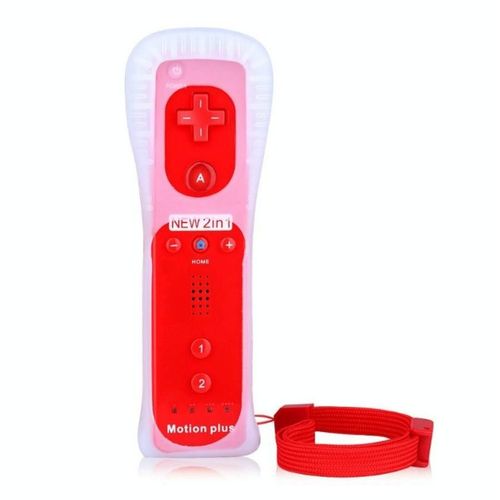Poignée Droite 2 En 1 Avec Accélérateur Intégré Pour Hôte Nintendo Wii / Wiiu (Rouge)