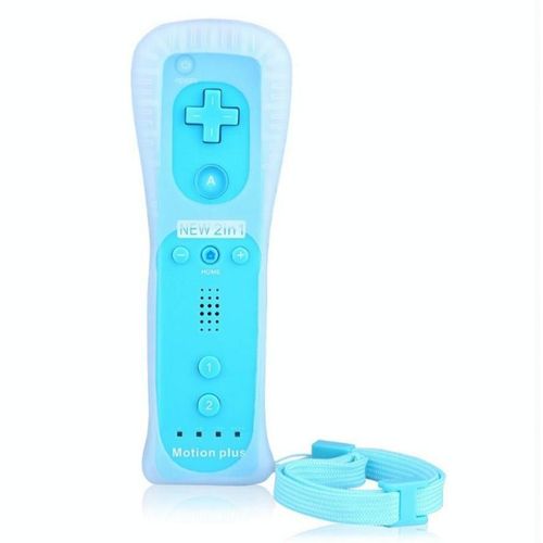 Poignée Droite 2 En 1 Avec Accélérateur Intégré Pour Hôte Nintendo Wii / Wiiu (Bleu)