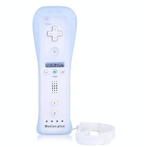 Poignée Droite 2 En 1 Avec Accélérateur Intégré Pour Hôte Nintendo Wii / Wiiu (Blanc)