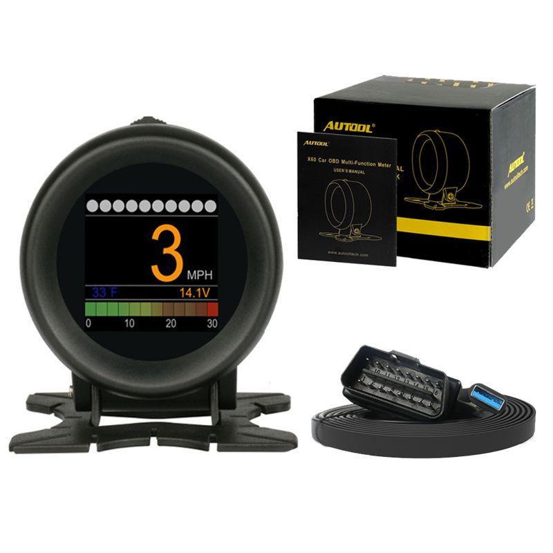 X60 Auto HUD automobile affichage tête haute voiture OBD2 KMH MPH compteur  numérique multifonction alarme vitesse eau