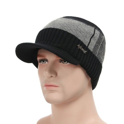Chapeau D'hiver Tricoté Pour Hommes, Cyclisme En Plein Air, Protection Des Oreilles, Chaud, Casquette À Visière, Décontracté, À La Mode, Chapeaux De Soleil